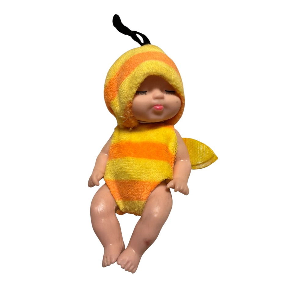 Kitsch Unisex Unbranded‎ Bumblebee Sleeping Baby Doll Small Yellow Orange